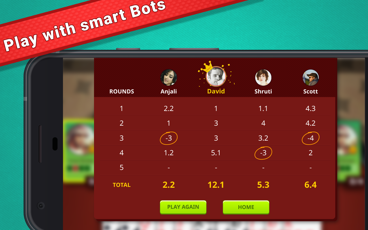 Play CallBreak with the smart bots